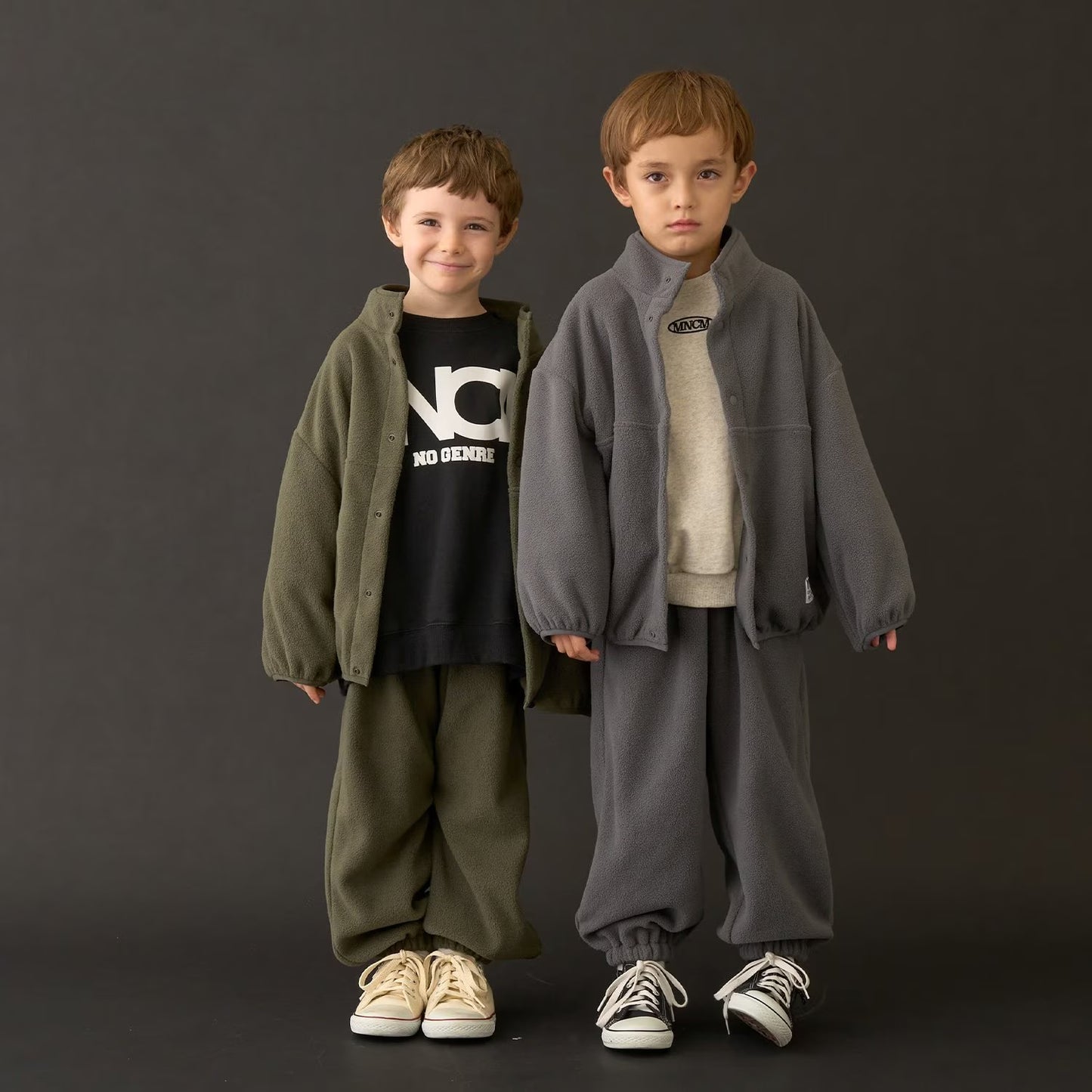 日本童裝 b・R# 抓毛運動兩件套裝 110-150cm 男童款 冬季 OUTERWEAR PANTS