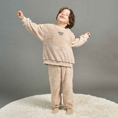 日本童裝 b・R# 絨毛睡衣套裝 100-150cm 男童款 冬季 TOPS PANTS 睡衣系列