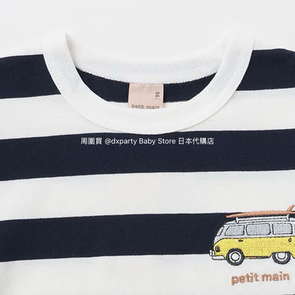 Japanese children's clothing pe#main printed tops 80-130cm boys' summer TOPS 