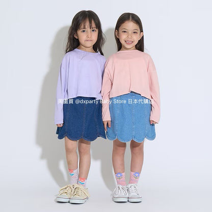 Japanese children's clothing Ly# mine thin top and camisole set 100-150cm girls summer TOPS 