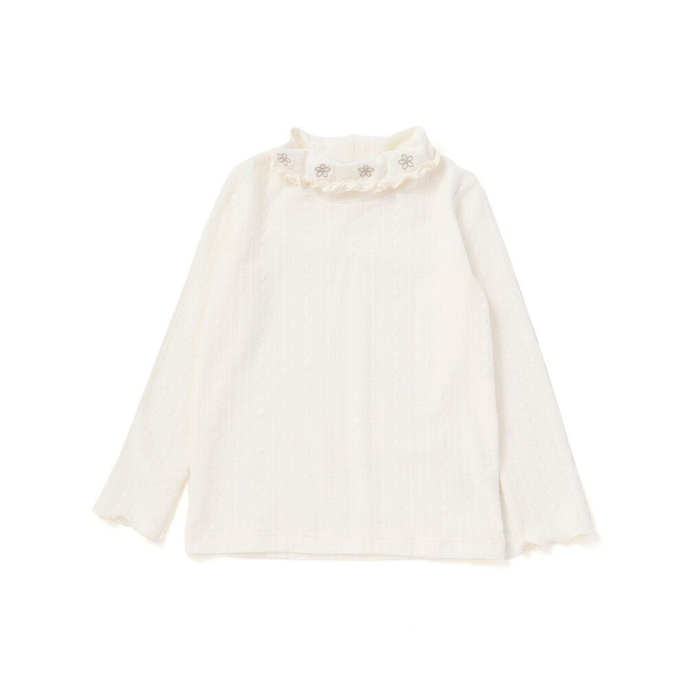 日本童裝  SLAP SLIP 荷葉邊高領長袖上衣 80-130cm 女童款 冬季 TOPS