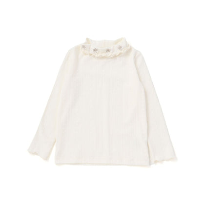 日本童裝  SLAP SLIP 荷葉邊高領長袖上衣 80-130cm 女童款 冬季 TOPS