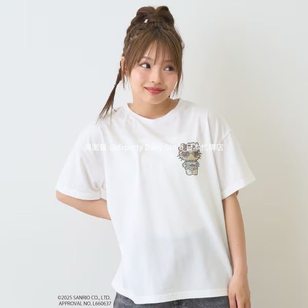 Lovetoxic x Sanrio Japan-Style Hello Kitty Cold-Contact Print Top (130-160cm) for Girls (Summer) 