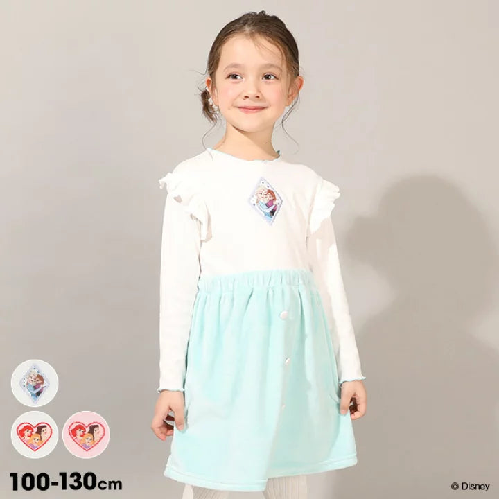 日本童裝 BDL x Disney 公主拼接連身裙 100-130cm 女童款 冬季 DRESSES