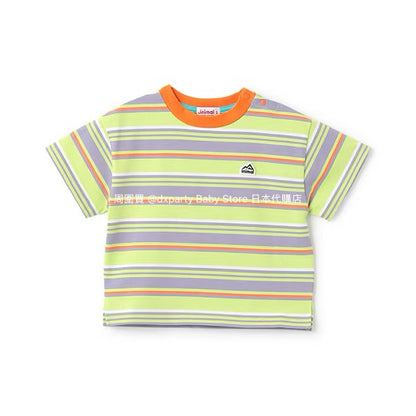 Japanese children's clothing mini#ML striped top 90-140cm boys/girls summer TOPS 