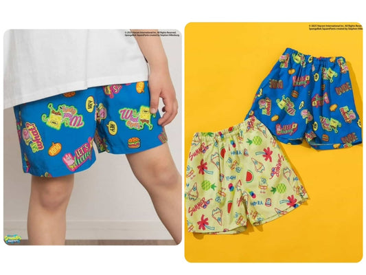 BREEZE x SpongeBob SquarePants Hawaiian Shorts 80-140cm Boys Summer PANTS 