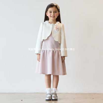 Japanese children's clothing pe#main dress two-piece suit 110-130cm girls summer dress outerwear interview / banquet / performance 