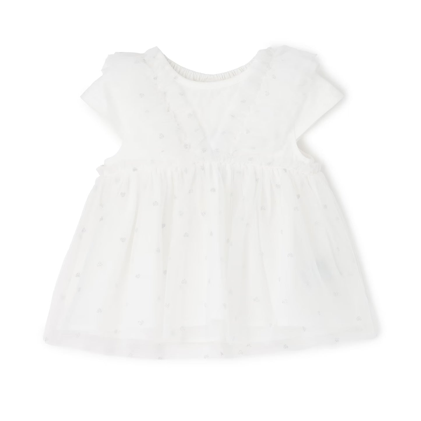 日本童裝 pe#main 假兩件薄紗拼接上衣 80-130cm 女童款 夏季 TOPS