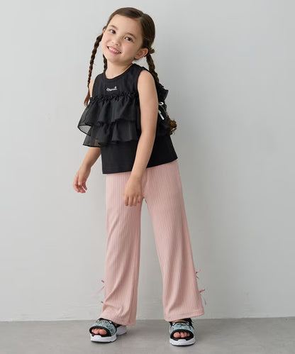 日本童裝 aF#a325 接觸冷感 3Way 露肩薄紗上衣 110-150cm 女童款 夏季 TOPS