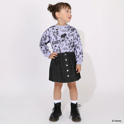 日本童裝 BDL x Disney 衛衣拼接連身裙 90-140cm 女童款 冬季 DRESSES