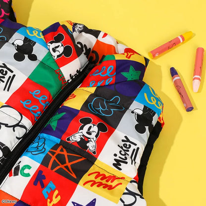 日本童裝 BDL x Disney 彩格夾棉背心外套 90-140cm 男童款/女童款 夏季 OUTERWEAR