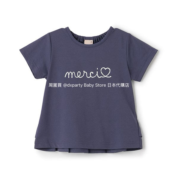 Japanese children's clothing pe#main amphibious quick-drying embroidered top 80-130cm girls summer TOPS summer swimsuit special edition 