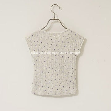 Japanese children's clothing Ly# mine floral top 100-150cm girls summer TOPS 
