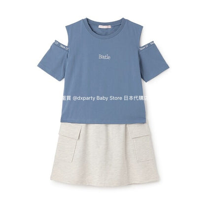 Lovetoxic Japanese children's clothing contact cold off-the-shoulder top and skirt two-piece set 140-160cm girls summer TOPS SKIRTS 