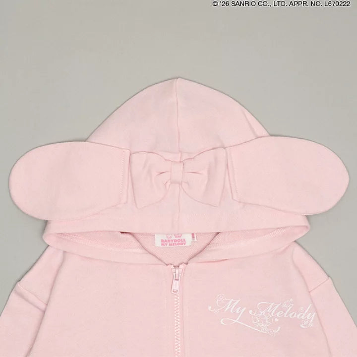 日本童裝 BDL x Sanrio 親子裝 可愛耳仔衛衣外獨 90-130cm 女童款 冬季 OUTERWEAR