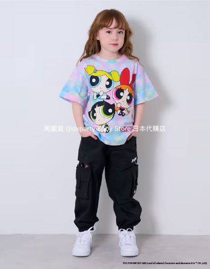Japanese children's clothing X-girl Stages x Flying Girls tie-dye top 90-140cm girls summer TOPS 