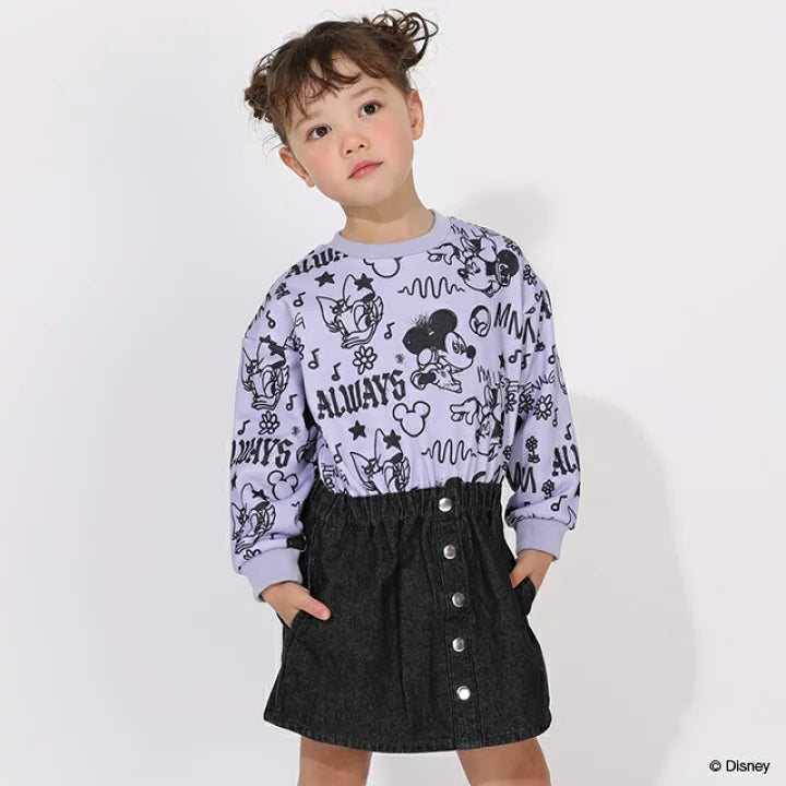 日本童裝 BDL x Disney 衛衣拼接連身裙 90-140cm 女童款 冬季 DRESSES