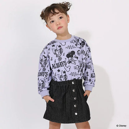 日本童裝 BDL x Disney 衛衣拼接連身裙 90-140cm 女童款 冬季 DRESSES