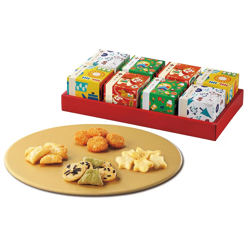 日本直送 麻布十番Cocoro 新年包裝 迎春接福米菓禮盒 4/8個入  新年行運發財特輯 Happy New Year 馬年 限定手信