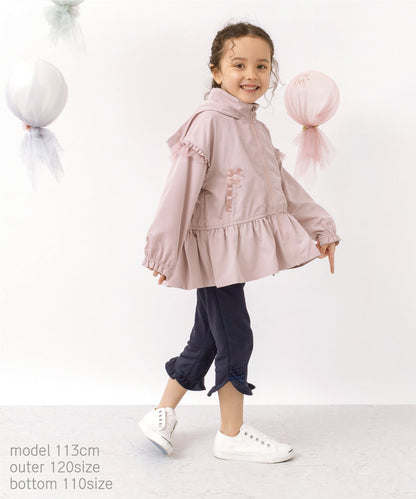 日本童裝 panpantutu 防UV 裙邊連帽外套 80-150cm 女童款 夏季 OUTERWEAR