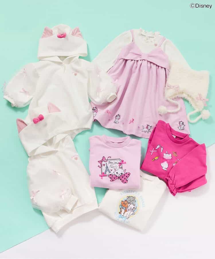 日本童裝 apres les cours x Disney Marie印花衛衣 80-140cm 女童款 冬季 TOPS 聖誕紅/新年紅