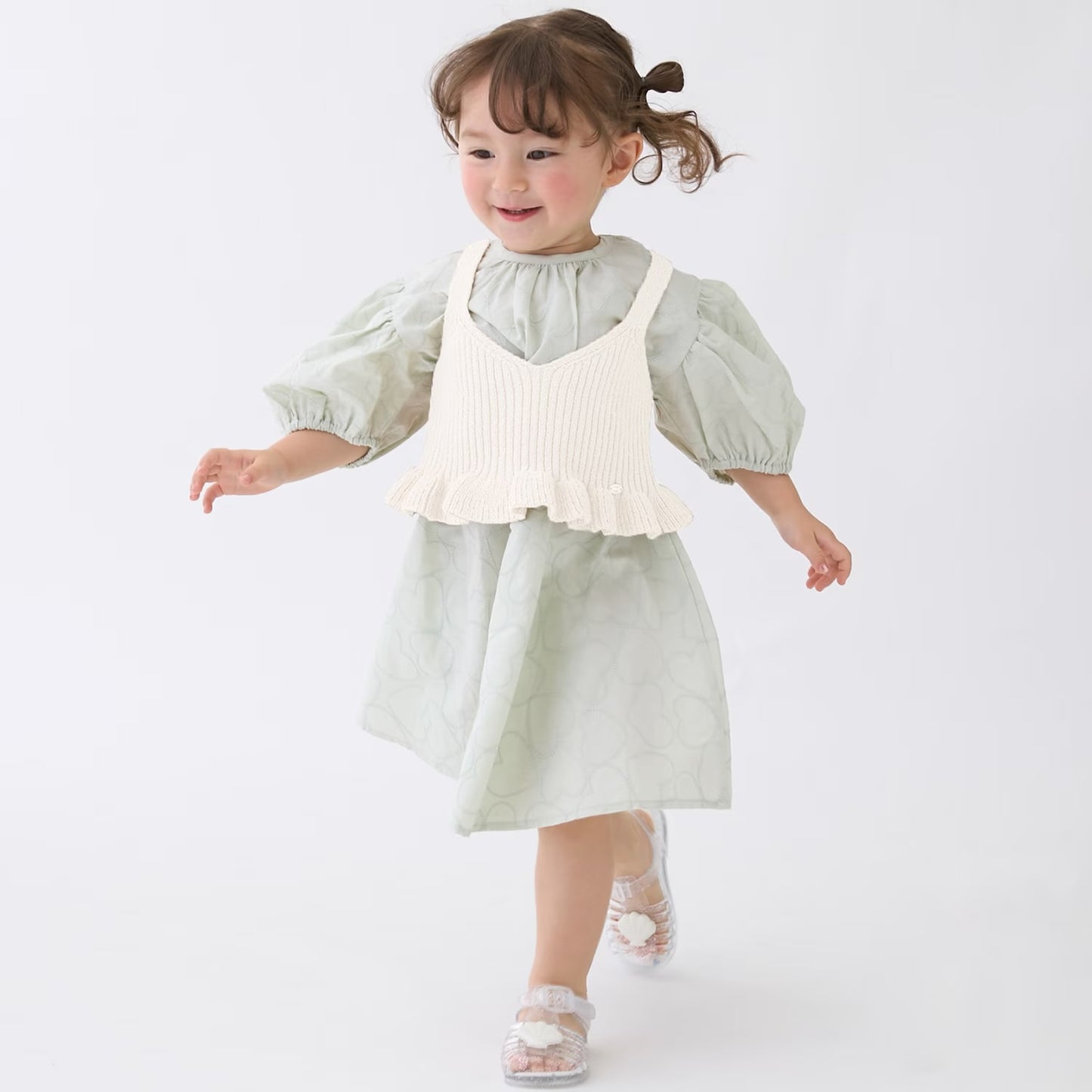 日本童裝 pe#main 針織吊帶及蕾絲連身裙套裝 80-130cm 女童款 夏季 TOPS DRESSES
