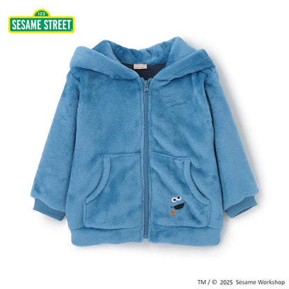 日本童裝 pe#main x SESAME STREET 芝麻街毛毛外套 80-130cm 男童款/女童款 冬季 OUTERWEAR 聖誕紅/新年紅
