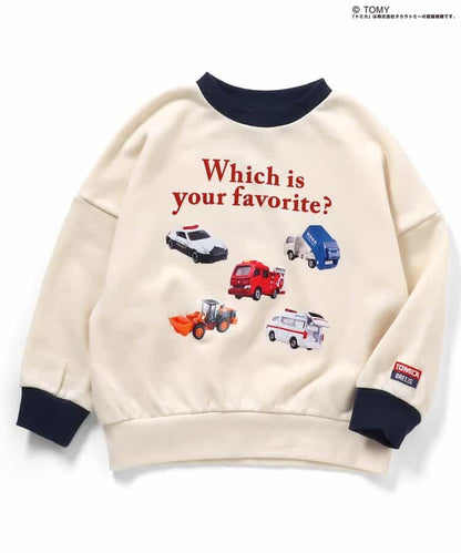 日本童裝 BREEZE x TOMICA 衛衣 80-130cm 男童款 冬季 TOPS 聖誕紅/新年紅