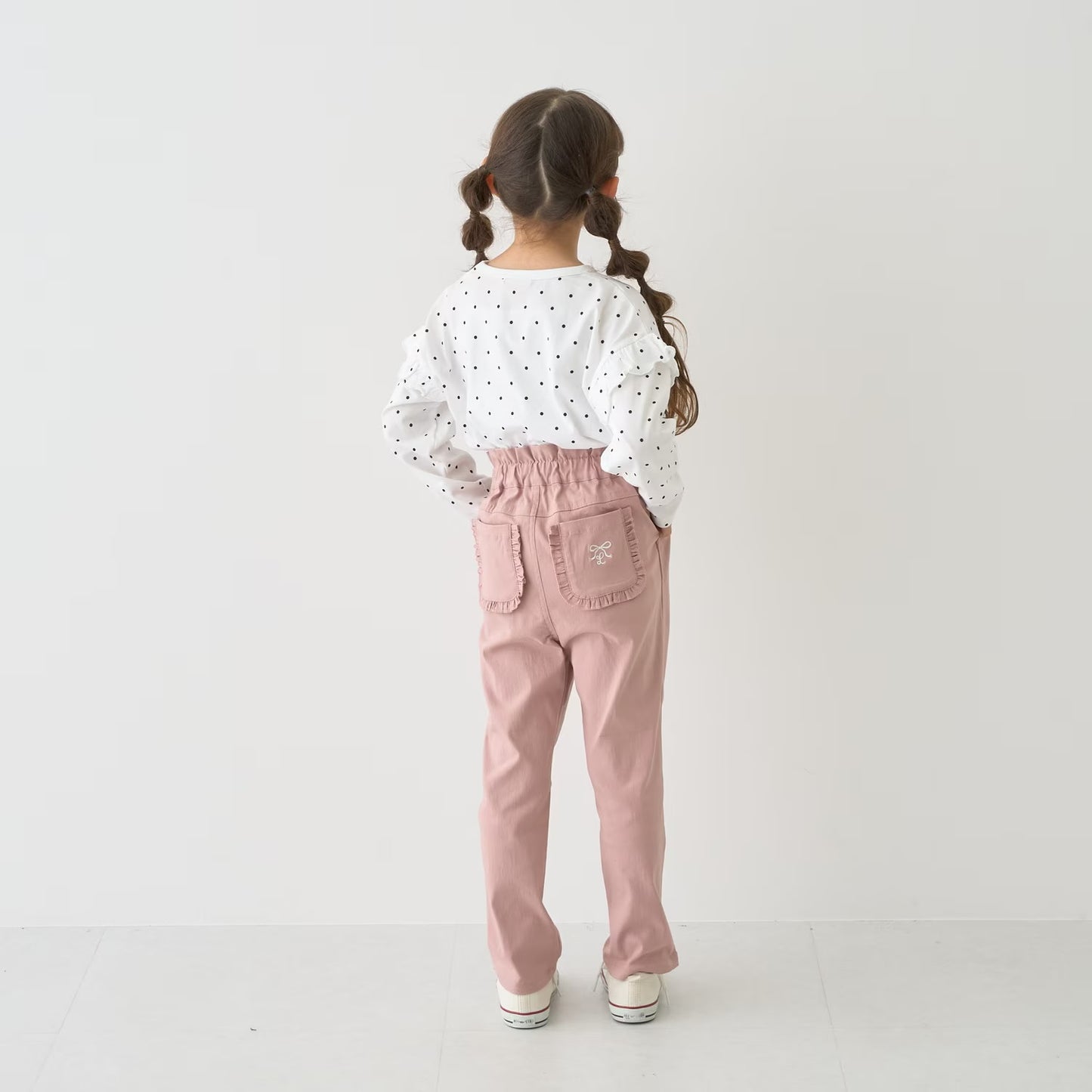 日本童裝 Ly# mine 荷葉邊口袋彈力長褲 100-140cm 女童款 秋季 PANTS