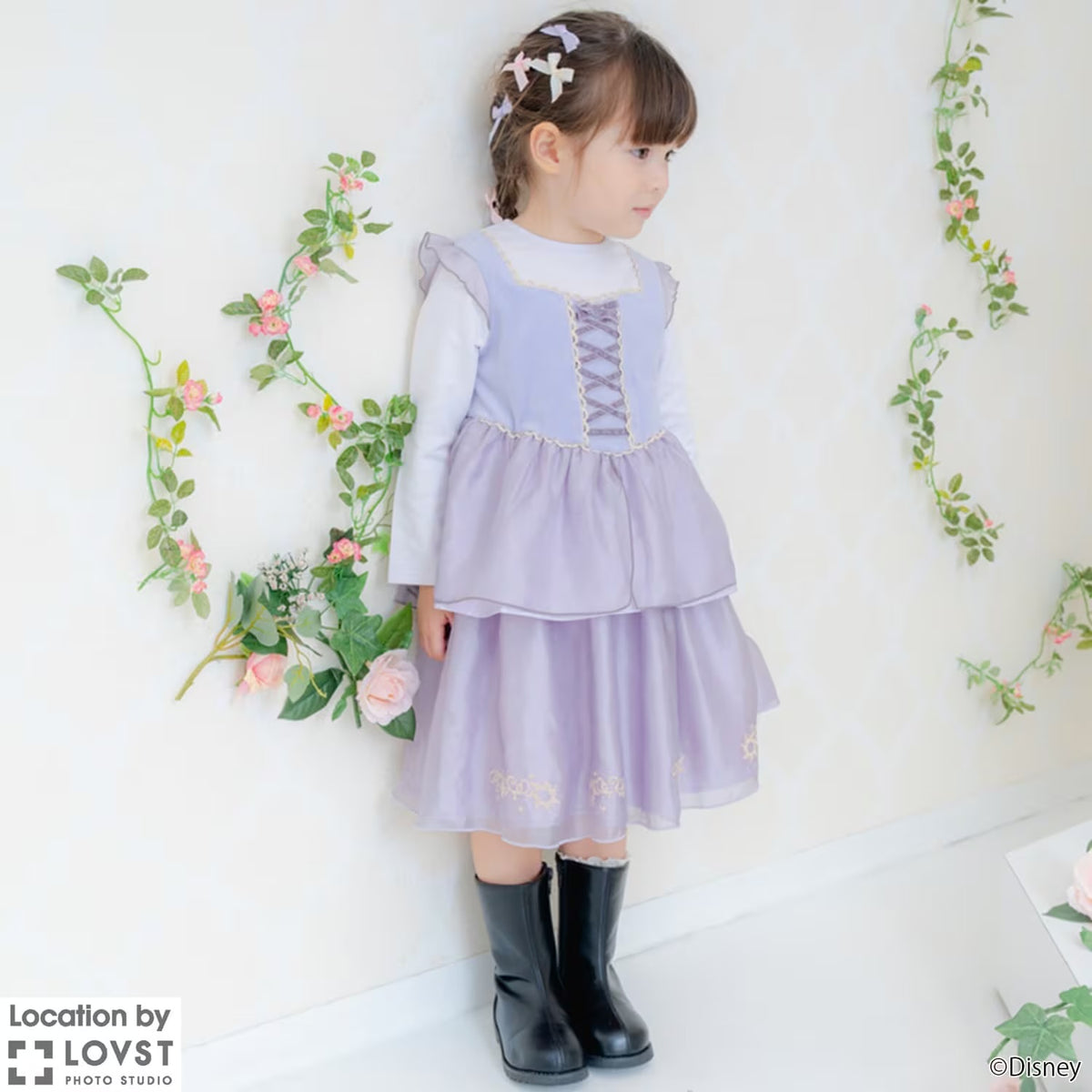 日本童裝 pe#main x Disney Princess 公主網紗短裙 80-130cm 女童款 秋季 SKIRTS