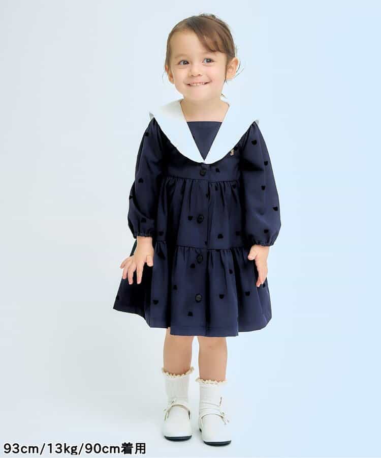 日本童裝 apres les cours x tiny bear 連第裙 90-120cm 女童款 冬季 DRESSES 面試/宴會/表演 兒童服飾