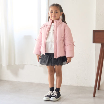 日本童裝 Ly# mine 蝴蝶結夾棉外套 100-150cm 女童款 冬季 (適合寒冷天氣、溫度低天氣）OUTERWEAR