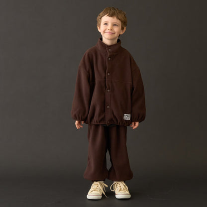 日本童裝 b・R# 抓毛運動兩件套裝 110-150cm 男童款 冬季 OUTERWEAR PANTS