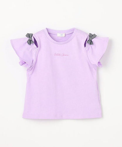 日本童裝 aF#a325 蝴蝶結露肩上衣 90-150cm 女童款 夏季  TOPS