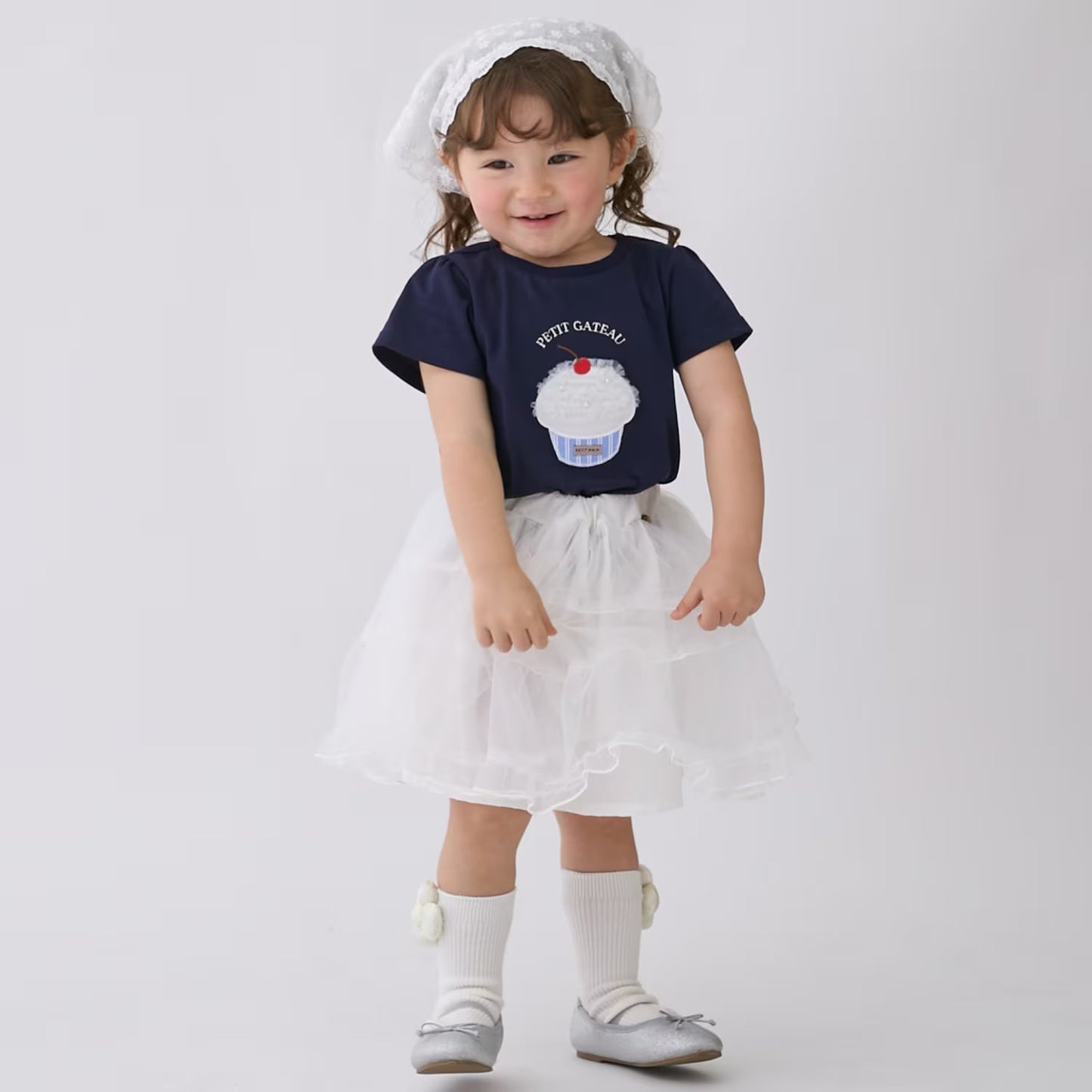 日本童裝 pe#main 貼花圖案上衣 80-130cm 女童款 夏季 TOPS