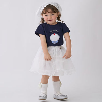 日本童裝 pe#main 貼花圖案上衣 80-130cm 女童款 夏季 TOPS