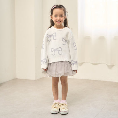 日本童裝 Ly# mine 閃閃蝴蝶結針織毛衣 110-140cm 女童款 冬季 TOPS