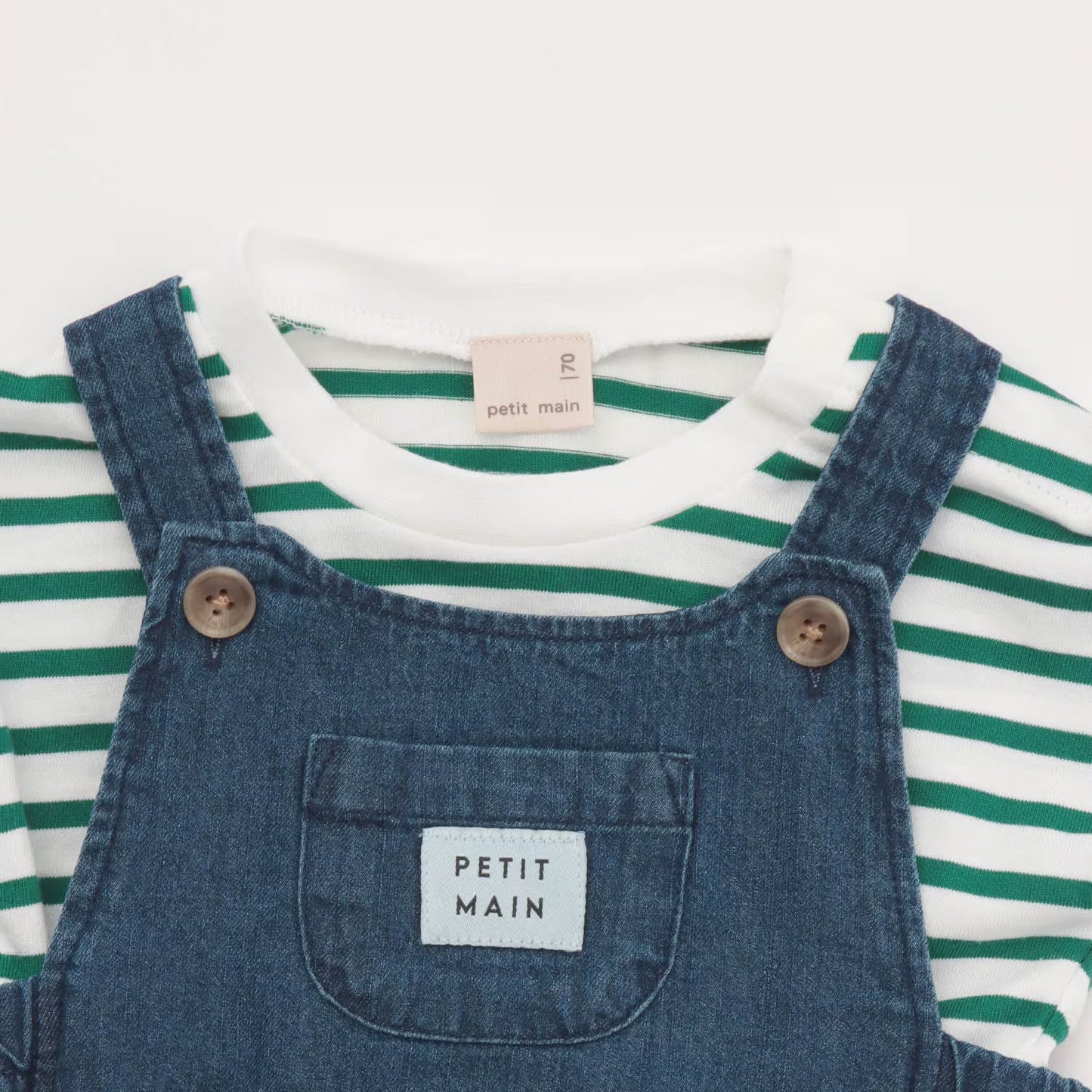 日本童裝 pe#main 上衣及吊帶連體褲 70-80cm 男童款 初生嬰兒 夏季 TOPS Jumpsuit