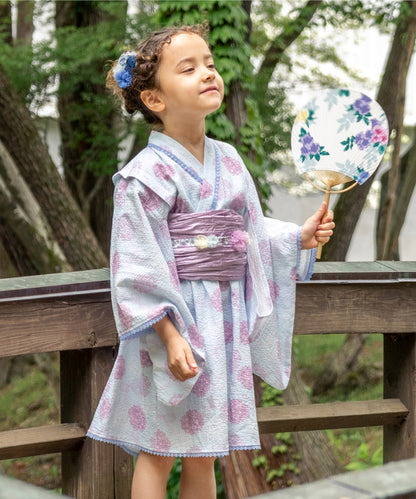 日本童裝 panpantutu 紫陽花日本浴衣 日本和服 95-150cm 女童款 夏季 DRESSES 日本夏祭慶典特輯
