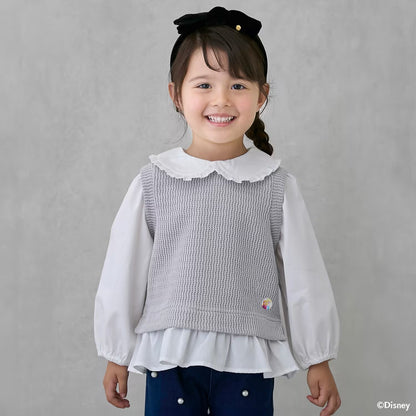 日本童裝 pe#main x Disney Frozen假兩件上衣 80-130cm 女童款 冬季 TOPS