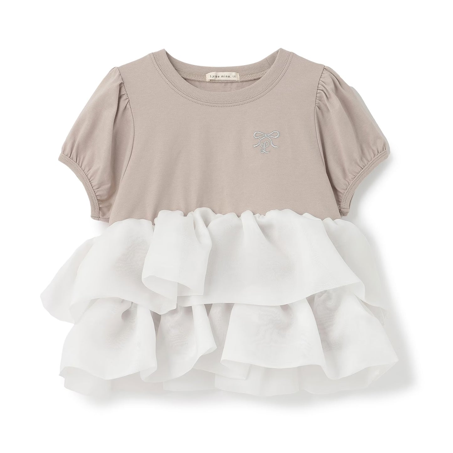 日本童裝 Ly# mine 歐根紗拼接上衣 90-140cm 女童款 夏季 TOPS