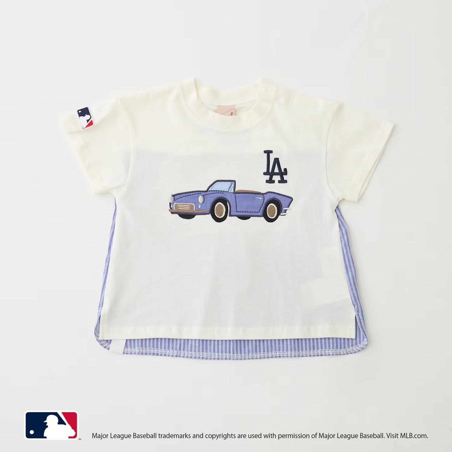 日本童裝 pe#main x 【MLB】汽車貼花上衣 80-130cm 男童款/女童款 夏季 TOPS