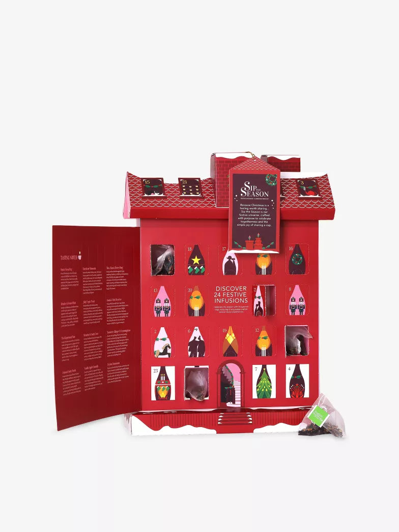 日英美直送 ENGLISH TEA SHOP STS Org. Town House Advent Calendar 24 Pyramid Tea Bags 48g  聖誕倒數日曆 大人款 聖誕快樂特輯 不參與$900免運 滿$900可加$25免運到順豐站/智能櫃 Christmas Advent Calendars 2026