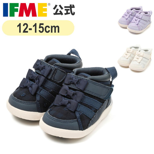 IFME CALIN Triple Bowknot Sports Shoes (Sold Directly from Japan) for Girls (12-15cm) 