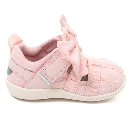 IFME CALIN Large Bow Amphibious Sneakers (Direct from Japan) - Healthy Functional Children's Shoes (12-15cm) (Girls' Shoes) 