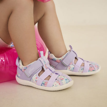IFME CALIN Watercolor Pattern Amphibious Sneakers (Direct from Japan) - Healthy Functional Children's Shoes (12-15cm) for Girls 