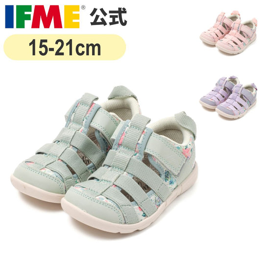 IFME CALIN Watercolor Pattern Amphibious Sneakers (Direct from Japan) - Healthy Functional Children's Shoes (15-21cm) - Girls' Shoes 