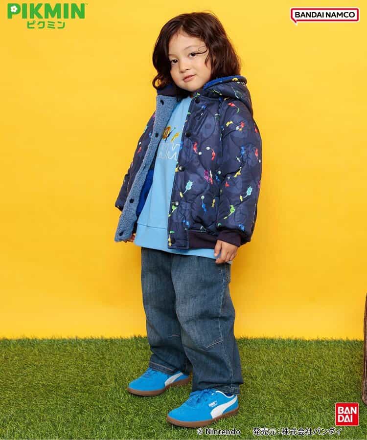 日本童裝 BREEZE x Pikmin 2Way 雙面兩著 夾棉外套 80-140cm 男童款/女童款 冬季 (適合初秋、香港平均溫度、寒冷天氣）OUTERWEAR 