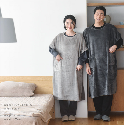 日本直送 超細纖維絨毛套頭睡袋/家居服  Free Size 親子裝 大人款 秋冬季 睡袋系列