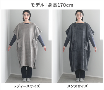 日本直送 超細纖維絨毛套頭睡袋/家居服  Free Size 親子裝 大人款 秋冬季 睡袋系列
